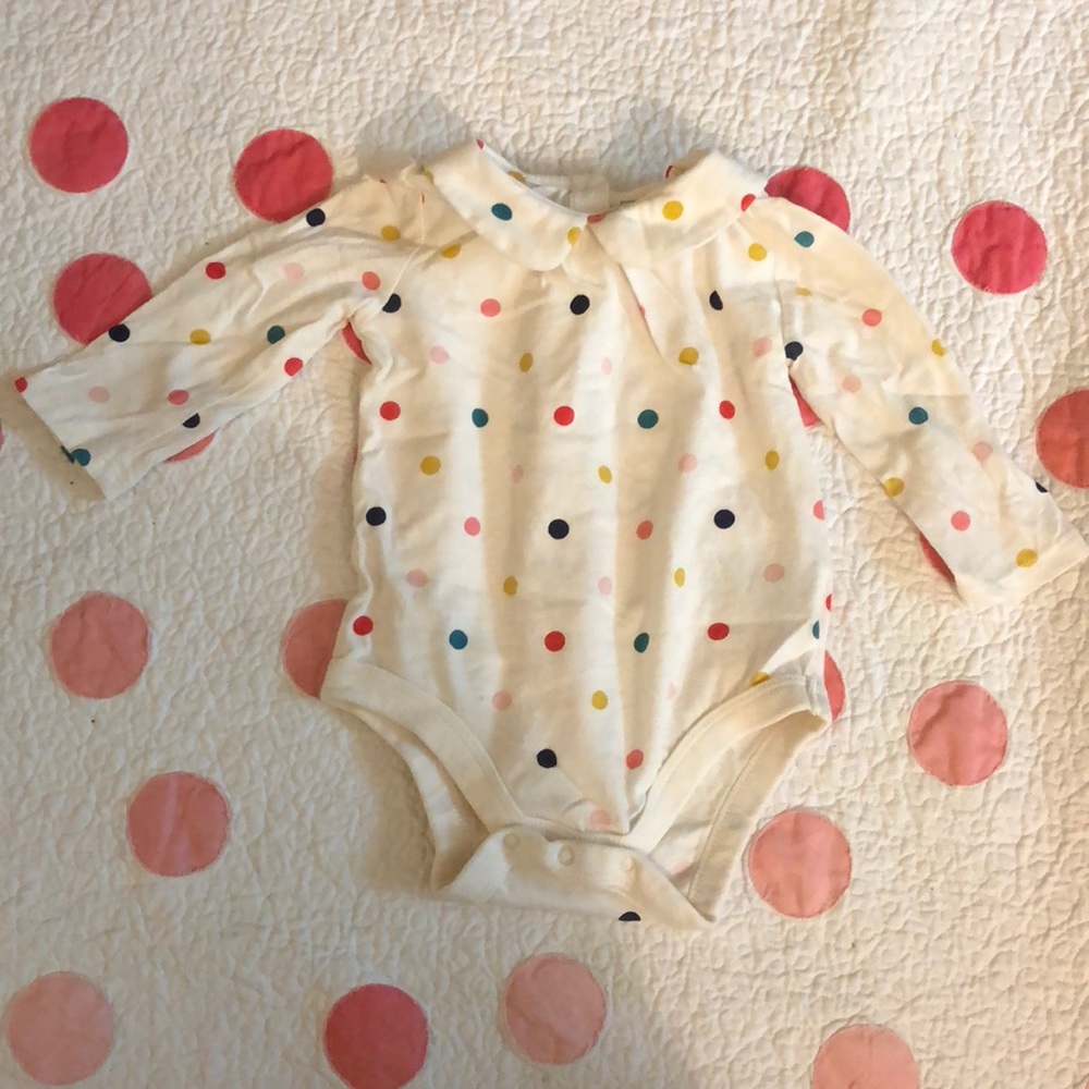 GAP Cream Polka Dot Kids Bodysuit